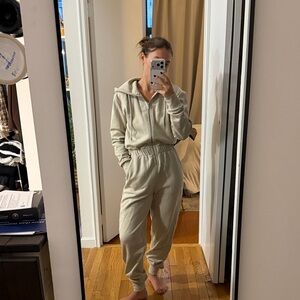 WeWoreWhat Cream Track Pants & Joggers